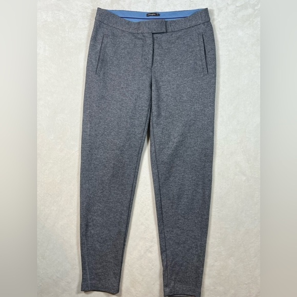 J. McLaughlin Wool Blend Size 6 Trousers Speckled Gray Straight Leg Stretch Pant - Picture 2 of 12